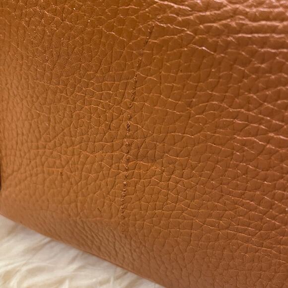 Dooney & Bourke Wexford Leather Hobo Shoulder Bag | Large | Chestnut & Tan - Picture 15 of 16